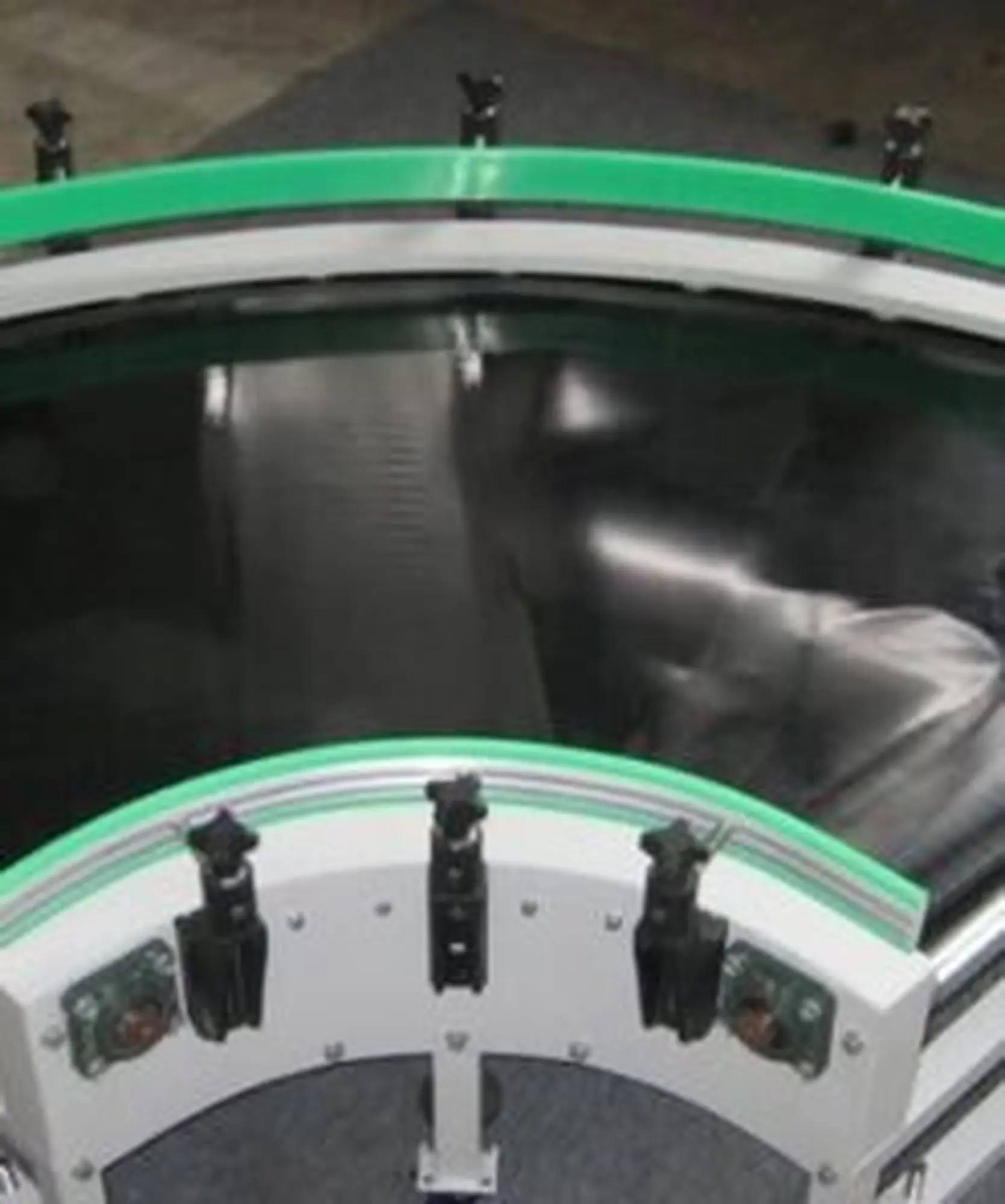 Băng tải PVC góc cong 45 độ