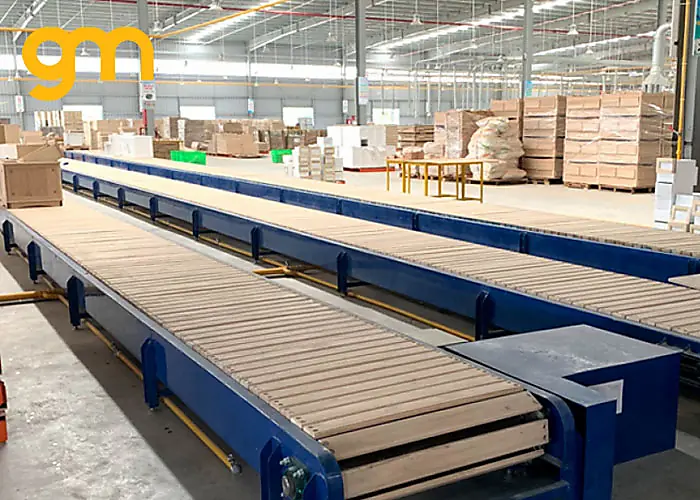 Băng tải xích gỗ