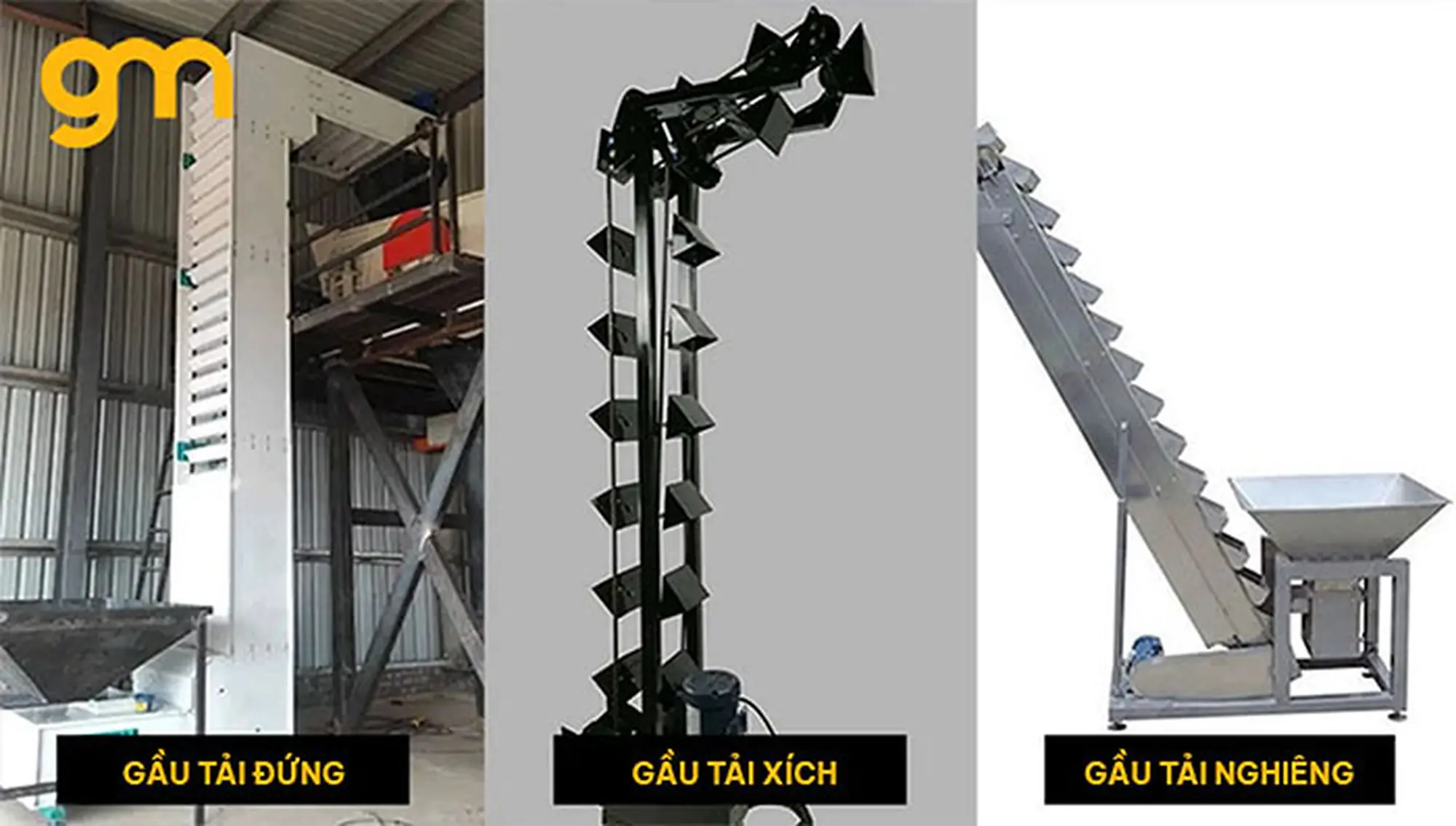 Các loại băng tải gầu